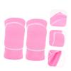 NAMOARLY 1pair Thick Sponge Knee Sleeve for Breathable Elastic Knee Protector for Women Boys and Girls Suitable for Skating Volleyball Running and More Pink view 4