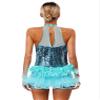 easyforever Women's Shiny Sequin Ballet Dance Costume Tulle Skirted Leotard Jazz Latin Dancewear Light Blue Small view 4