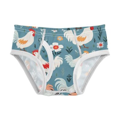 ALAZA Beautiful Chicken Rooster Blossom Boys' Briefs Soft Underwear Available in Sizes 8y Multicolor