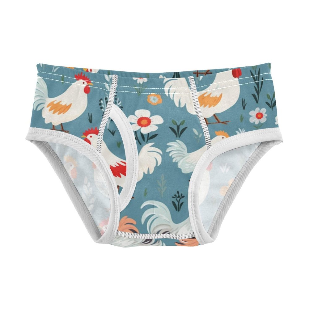 ALAZA Beautiful Chicken Rooster Blossom Boys' Briefs Soft Underwear Available in Sizes 8y Multicolor