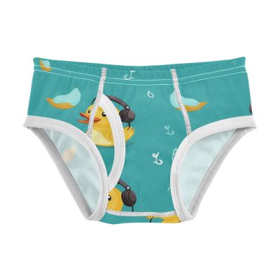 ALAZA Duck Music Note Boys' Briefs Soft Underwear Available in Sizes 6y Multicolor