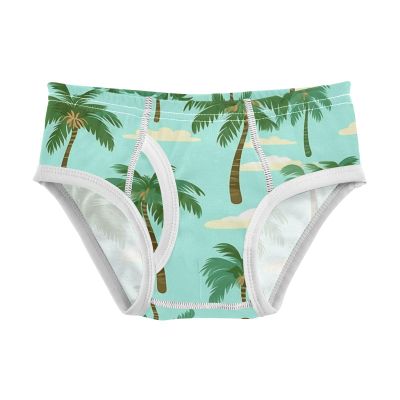 ALAZA Blue Sky Coconut Tree Boys' Briefs Soft Underwear Available in Sizes 2t