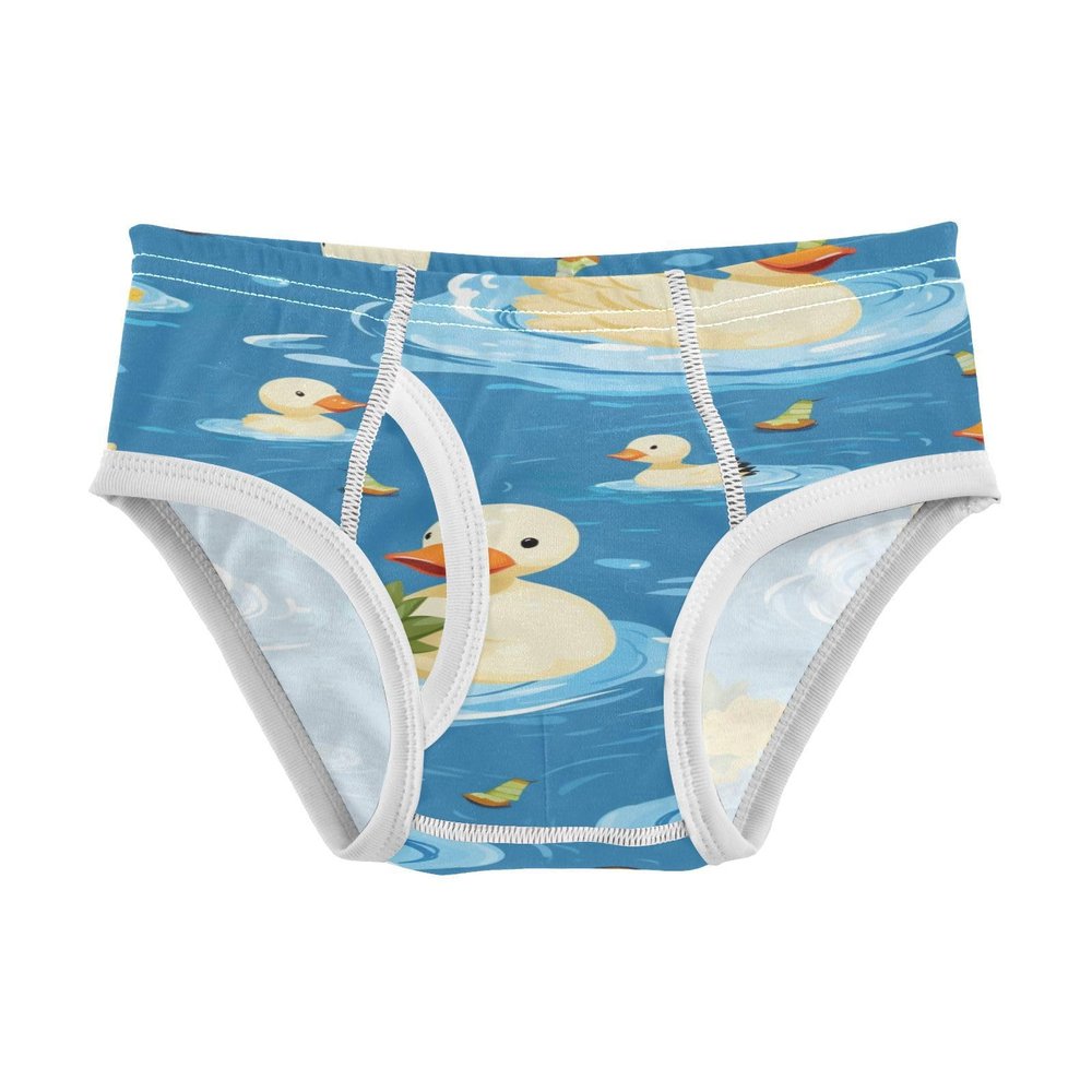 ALAZA Blue Wave Duck Boys' Briefs Soft Underwear Available in Sizes 4t