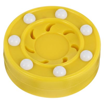Mipcase Roller Hockey Puck Yellow PP Training Ball for Teams