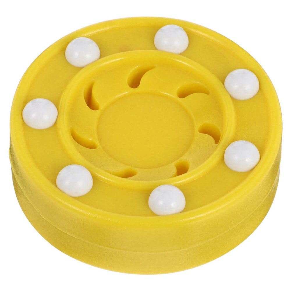 Mipcase Roller Hockey Puck Yellow PP Training Ball for Teams