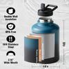 64 oz Water Bottle With Straw Spout Lid, Coolplus Insulated Half Gallon Water Jug Stainless Steel Double-Walled Vacuum Metal Large Flask With Carry Sleeve, Keep Cold 48 Hrs Hot 24hrs, Blue Black view 3