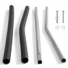 Blulu 1 Sets Trampolines Single Enclosure Pole Set Trampoline Replacement Parts Upper and Lower Enclosure Kit Net Poles with Foam Sleeve (Black) view 2