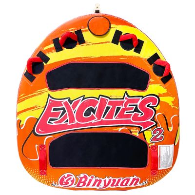 1-2 Person Heavy-Duty Inflatable Towable Tube/Boat Tube/Water Tube for Boating and Water Sports,Double-Stitched Full Nylon Cover,EVA Grab Handles and Speed Safety Valve