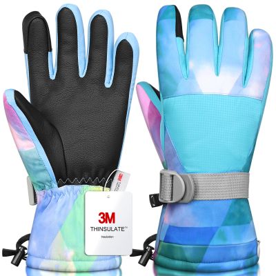 Odtmger Ski Gloves,Winter Waterproof & Warm Snow Gloves for Parent Child Kids-Skiing,Cycling,Motorcycle,Running