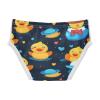 ALAZA Duck Heart Love Navy Blue Boys' Briefs Soft Underwear Available in Sizes 2t view 1