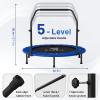 CLORIS Rebounder Trampoline for Adults 40 Inch, 400 lbs Capacity with 5-Level Adjustable Bar, Foldable Mini Indoor Fitness Workout Exercise Equipment Blue view 3