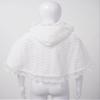 JEATHA Toddler Baby Girls Floral Lace Tie Up Princess Cape Shawl Wraps Baptism Christening Hooded Cloak Coat White 9-12 Months view 4