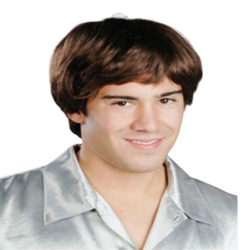 John Beatles Brown Costume Wig Lennon Mop Top Rock J 60s Musician Costume