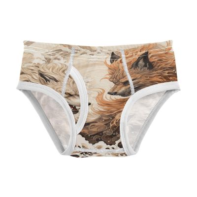ALAZA Wolf Ocean Wave Boys' Briefs Soft Underwear Available in Sizes 6y Multicolor