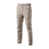 Men's Casual Cotton Work Pants Stretch Business Straight Leg Trousers Solid Color Outdoor Cargo Lounge Pants (Khaki,38)