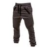 JEsilunmaMY Men's Pleated Joggers Pants Cotton Drawstring Sweatpants with Zip Pockets Hiking Outdoor Athletic Track Pants (Dark Grey,Large) view 1