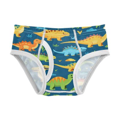 ALAZA Cartoon Dinosaur Heart Love Boys' Briefs Soft Underwear Available in Sizes 4t Multicolor