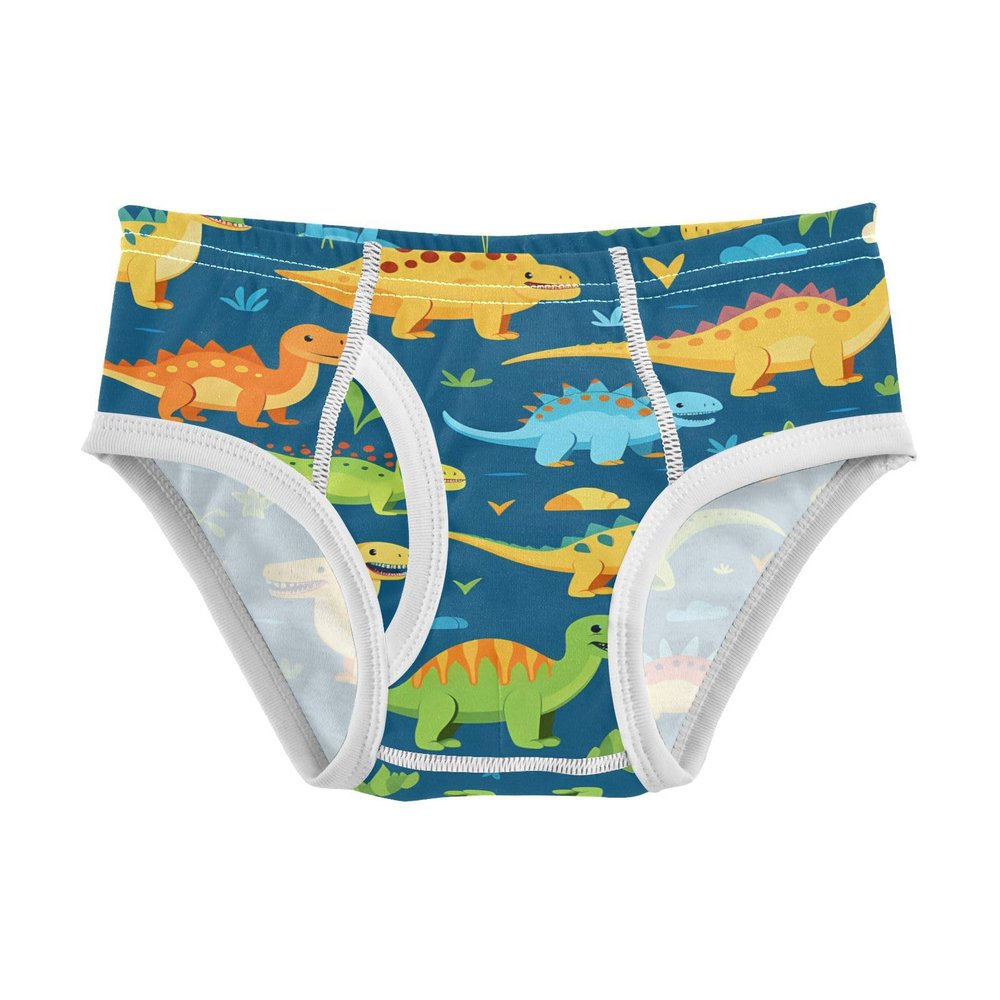 ALAZA Cartoon Dinosaur Heart Love Boys' Briefs Soft Underwear Available in Sizes 4t Multicolor