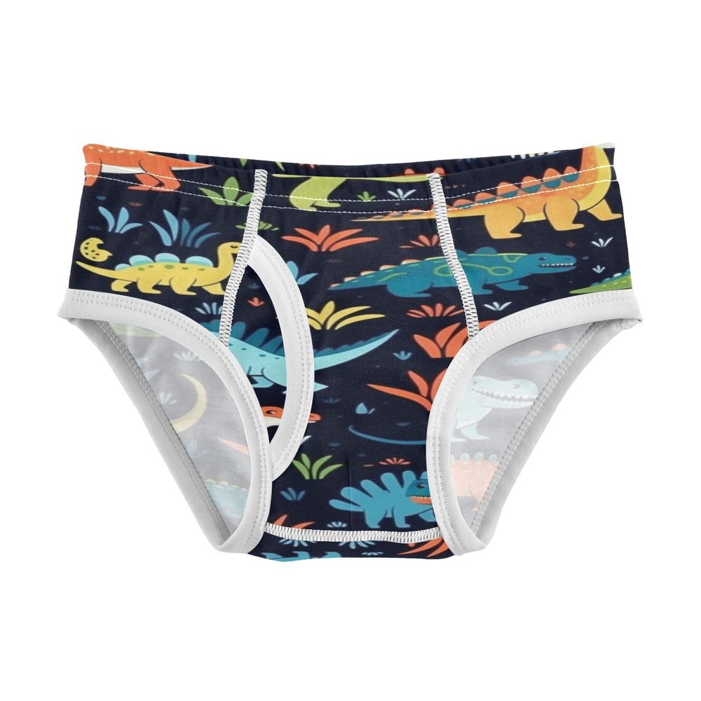 ALAZA Funny Dinosaur Boys' Briefs Soft Underwear Available in Sizes 3t Multicolor