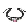 OATIPHO Patriotic Wristband Fashion Soccer Flag Jewelry Braided Leather Bracelet for Men Women view 1