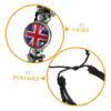 OATIPHO Patriotic Wristband Fashion Soccer Flag Jewelry Braided Leather Bracelet for Men Women view 3