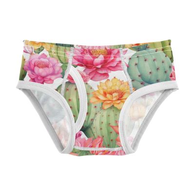 ALAZA Blossom Cactus Boys' Briefs Soft Underwear Available in Sizes 6y Multicolor