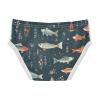 ALAZA Fish Navy Blue Boys' Briefs Soft Underwear Available in Sizes 2t view 2
