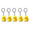 staol 5 Pcs/Set Furry Yellow Duck for Key Fluff Soft Chick Keychains Nice Car for Key Easter Keyring Handbag Jewelry view 1
