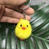 staol 5 Pcs/Set Furry Yellow Duck for Key Fluff Soft Chick Keychains Nice Car for Key Easter Keyring Handbag Jewelry view 3
