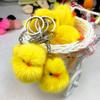 staol 5 Pcs/Set Furry Yellow Duck for Key Fluff Soft Chick Keychains Nice Car for Key Easter Keyring Handbag Jewelry view 4