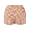 Pivanzore Y2k Plaid Shorts for Women Casual Elastic Waist Aesthetic Lounge Bottom Baggy Pajama Shorts Boxers Sleepwear(Shorts-Orange,Small) view 4