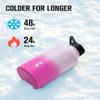 64oz Insulated Water Bottle, Coolplus Half Gallon Water Jug With Straw Stainless Steel Double-Walled Vacuum Metal Large Flask With Carry Sleeve Bpa-Free Leakproof, Keep Cold 48 Hrs, Pink view 2