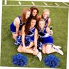 4pcs Sport Pompoms Cheerleader Costume Cheerleader Costume for Cheer Shoes Cheerleaders Accessory Pompoms Cheerleader Pom-poms Blue Aluminum Foil Wire view 2