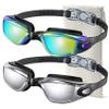 NSSIW Swim-Goggles-Adult-Women Goggles Swimming Men: Anti Fog Pool Goggles with UV400 and No Leak 2 Pack view 1