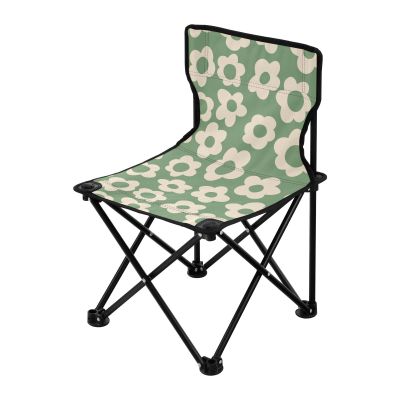 YLQHZW Green Vintage Flowers Folding Camp Chairs Ultralight Beach Chair Backpack Includes Carry Bag Outdoor Chairs for Indoor Fishing Camp