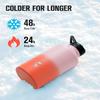 Coolplus Insulated Water Bottle 64 oz, Half Gallon Water Jug With Straw Stainless Steel Double-Walled Vacuum Metal Large Flask With Carry Sleeve for Sports Gym Ourdoor, Keep Cold 48 Hrs, Orange view 2