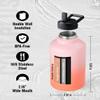 Coolplus Insulated Water Bottle 64 oz, Half Gallon Water Jug With Straw Stainless Steel Double-Walled Vacuum Metal Large Flask With Carry Sleeve for Sports Gym Ourdoor, Keep Cold 48 Hrs, Orange view 3