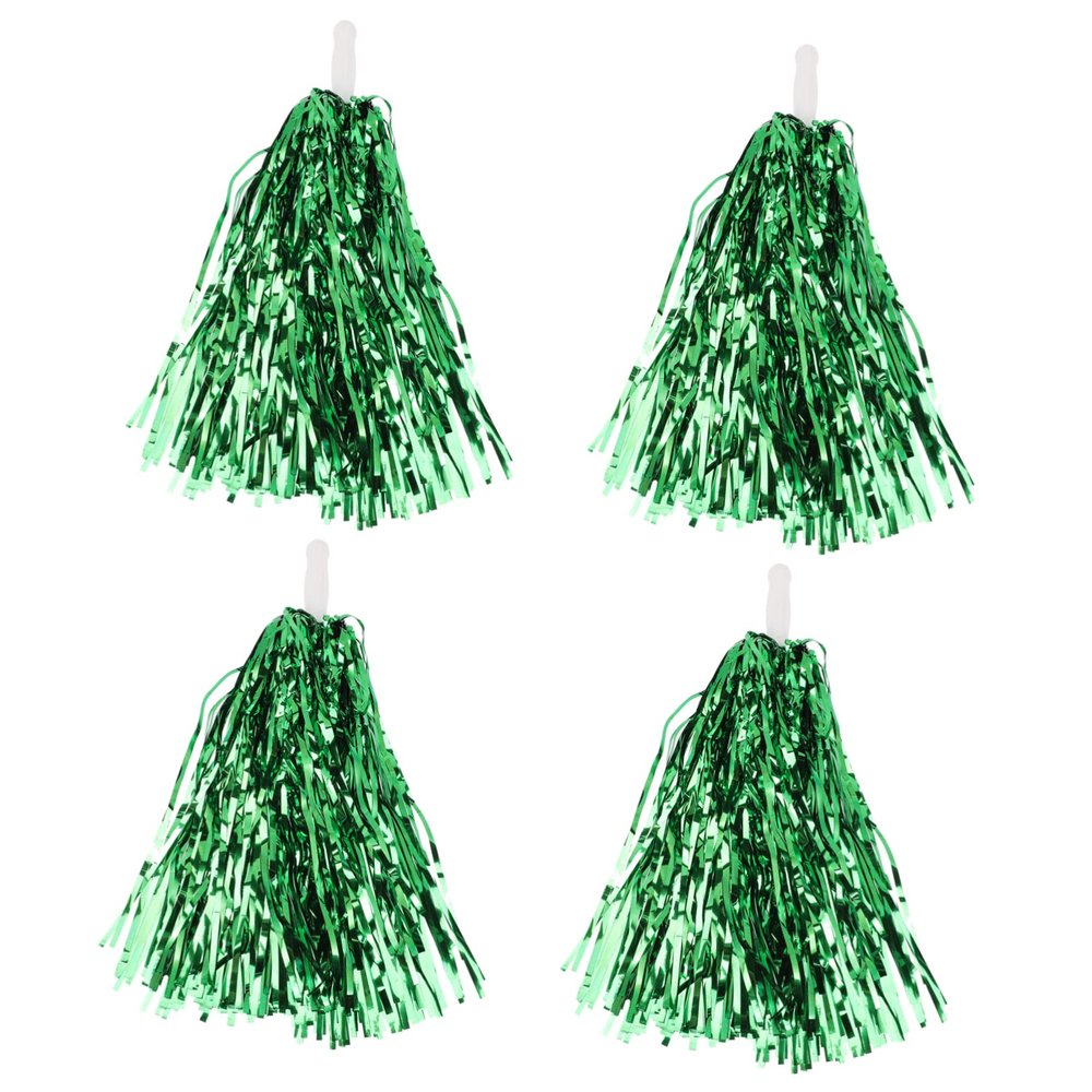 4pcs Cheerleader Adults Glitter Cheerleading Pom Poms Cheerleading Poms Cheerleading Pompoms Blue Pom Poms Cheerleading Teal Pom Cheerleading Green Aluminum Foil Wire