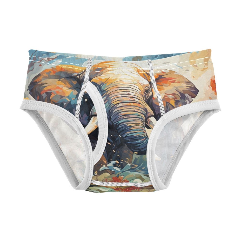 ALAZA Elephant Abstract Landscape Boys' Briefs Soft Underwear Available in Sizes 6y Multicolor