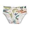 ALAZA Funny Dinosaur Leaves Cartoon Boys' Briefs Soft Underwear Available in Sizes 4t Multicolor view 1