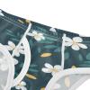 ALAZA White Flower Leaves Blue Boys' Briefs Soft Underwear Available in Sizes 3t view 4