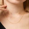 925 Sterling Silver Necklace for Women,1.5mm Thin Cable Chain Necklace for Women,16 Inch Gold Chain with 2" Extension Chains view 3