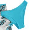 Kids Child Girls 3 Piece Swimsuits Bathing Suit Flower Print Bikini Tops Underpants Ruffles Tankini (Blue, 12-15 Years) view 4