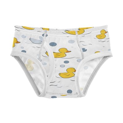 ALAZA Duck Polka Dots White Boys' Briefs Soft Underwear Available in Sizes 4t