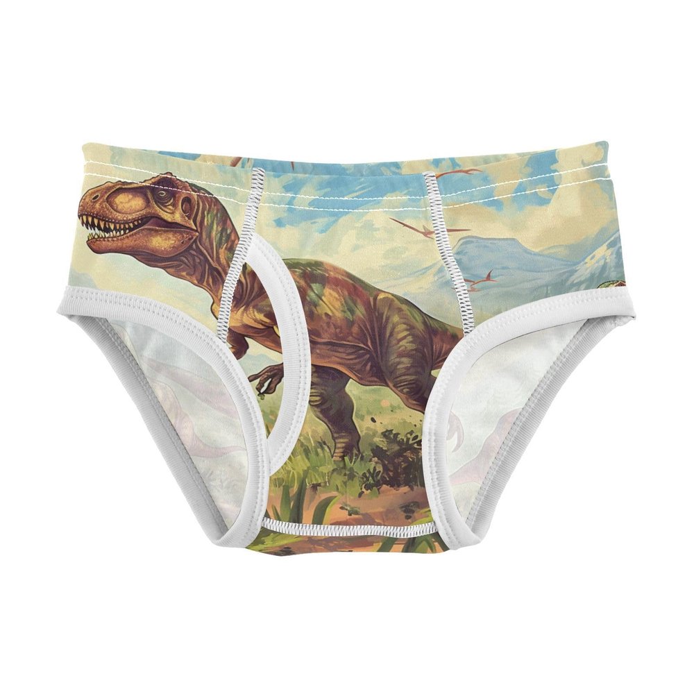 ALAZA Hipster Dinosaur Boys' Briefs Soft Underwear Available in Sizes 2t Multicolor