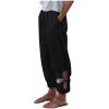 Striped Linen Pants Women Summer Women's Linen Cropped Wide Leg Pants Elastic Waist Casual Palazzo Trousers with Pockets White XX-Large view 1