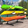 Danrelax Freestanding Kayak Storage Rack Weatherproof, Holds Kayaks up to 46'' Length and 36'' Width, Adjustable Height 28''-42'' for Indoor Use view 1