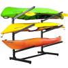 Danrelax Freestanding Kayak Storage Rack Weatherproof, Holds Kayaks up to 46'' Length and 36'' Width, Adjustable Height 28''-42'' for Indoor Use view 2
