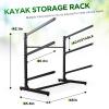 Danrelax Freestanding Kayak Storage Rack Weatherproof, Holds Kayaks up to 46'' Length and 36'' Width, Adjustable Height 28''-42'' for Indoor Use view 3
