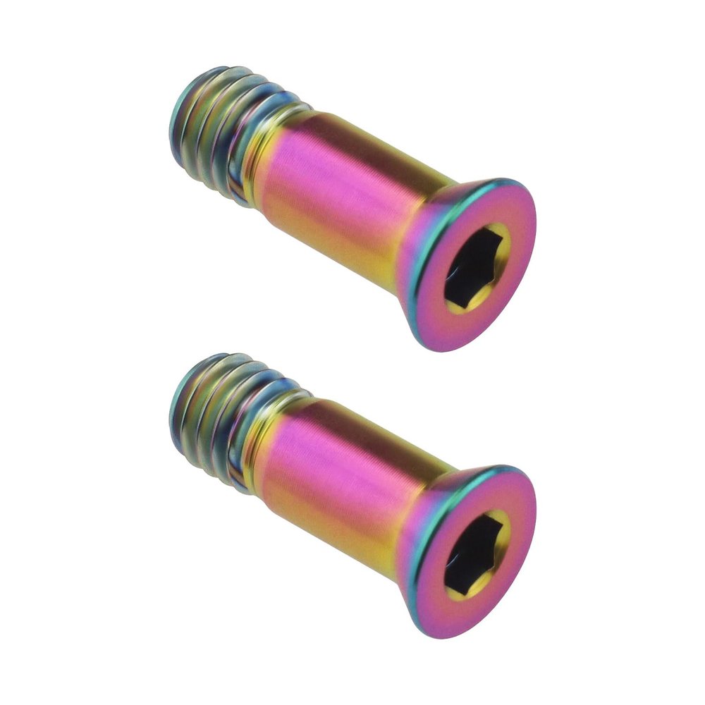 ECSiNG 2pcs Titanium Alloy Fixing Screws Bicycle Rear Derailleur Bolt Bicycle Derailleur Guide Wheel Fixing Screw for Road Bike Mountain Bike, Multicolor